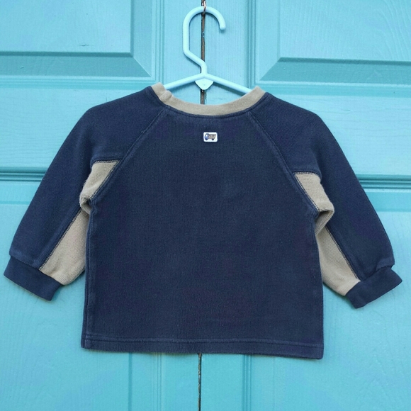 KRU 2-Pc. Set Tan Corduroy Overalls & Navy Shirt - Picture 4 of 16